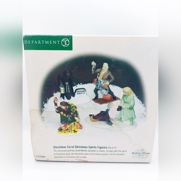 Vintage Dept 56 Christmas Carol Christmas SpiritDickens Village 4 figures - Picture 2 of 12